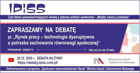 Zaproszenie na debatę IPiSS - 22 października 2020 r.