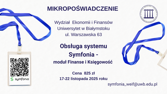 Mikropoświadczenie: Obsługa systemu "Symfonia – Finanse i Księgowość"