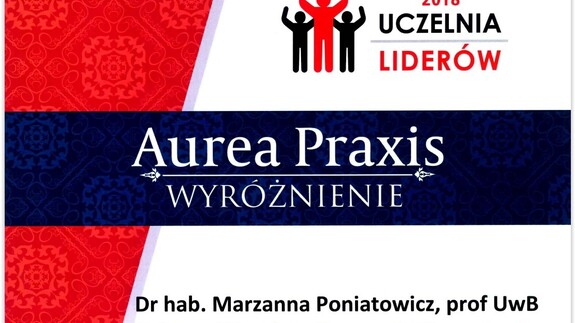 Wyróżnienie „Aurea Praxis" 