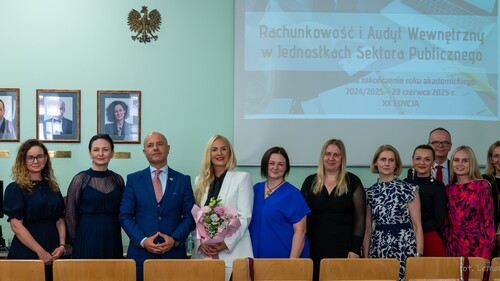 Uroczyste zakończenie XX edycji studiów podyplomowych „Rachunkowość i Audyt Wewnętrzny w Jednostkach Sektora Publicznego"