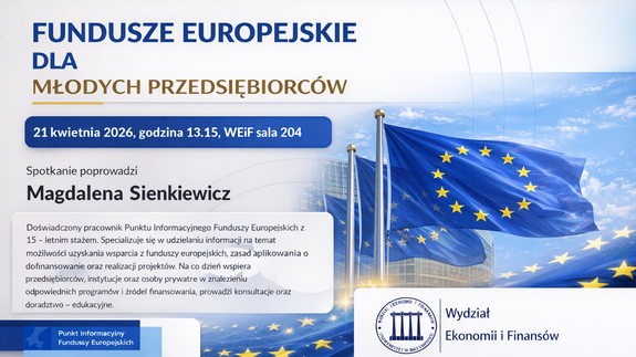 Wykład Pani Magdaleny Sienkiewicz z Punktu Informacyjnego Funduszy Europejskich w Białymstoku.