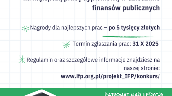 IFP - Konkurs na najlepsze prace dyplomowe o finansach publicznych