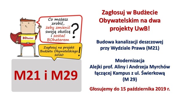 Projekty w budżecie obywatelskim M21 i M29